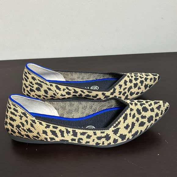 ROTHYS The Point Leopard Desert Cat Shoe Retired Animal Print Slip On Flat Sz 6 - Picture 5 of 12